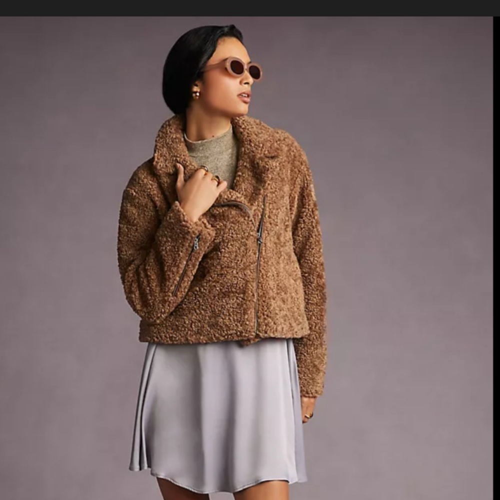 Bella Dahl Felton Teddy Moto Jacket XS (sold by Anthropologie)
